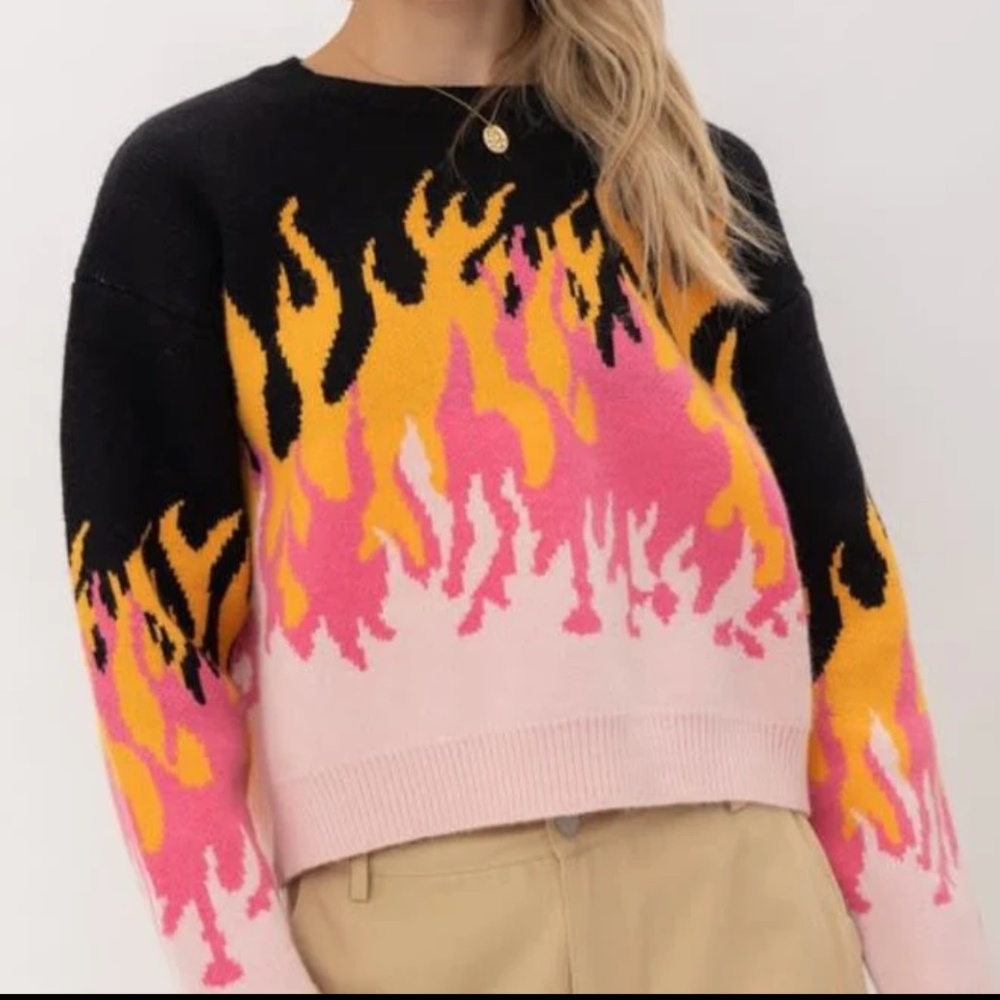 Pretty Garbage Women's Flame Sweater